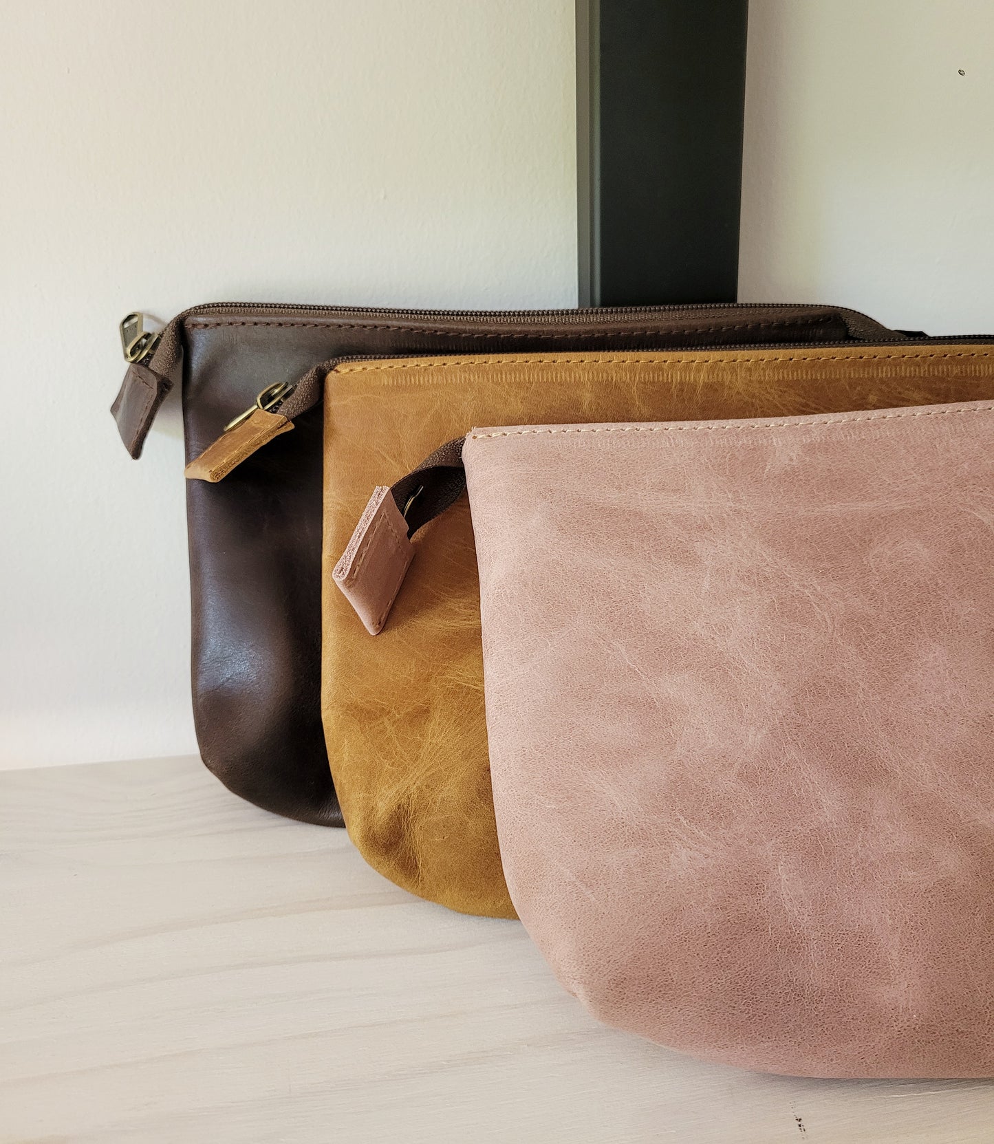 Genuine Leather Make-Up Bag