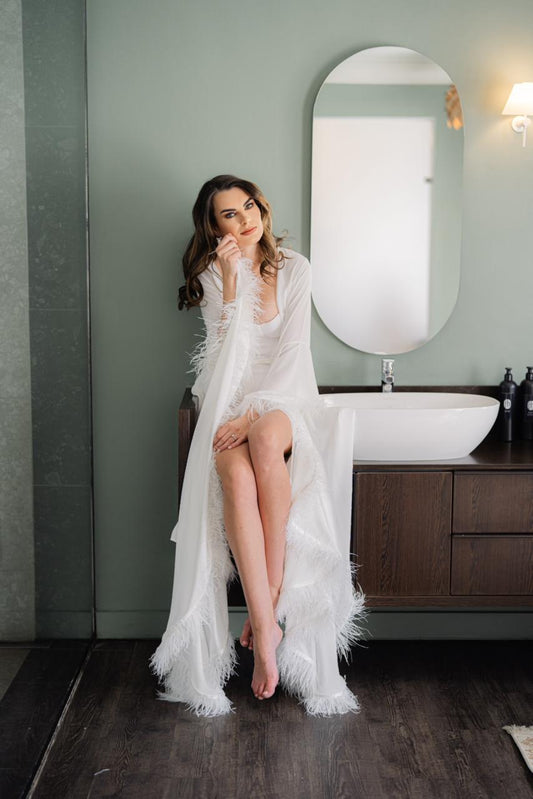 Cyra Feather Robe
