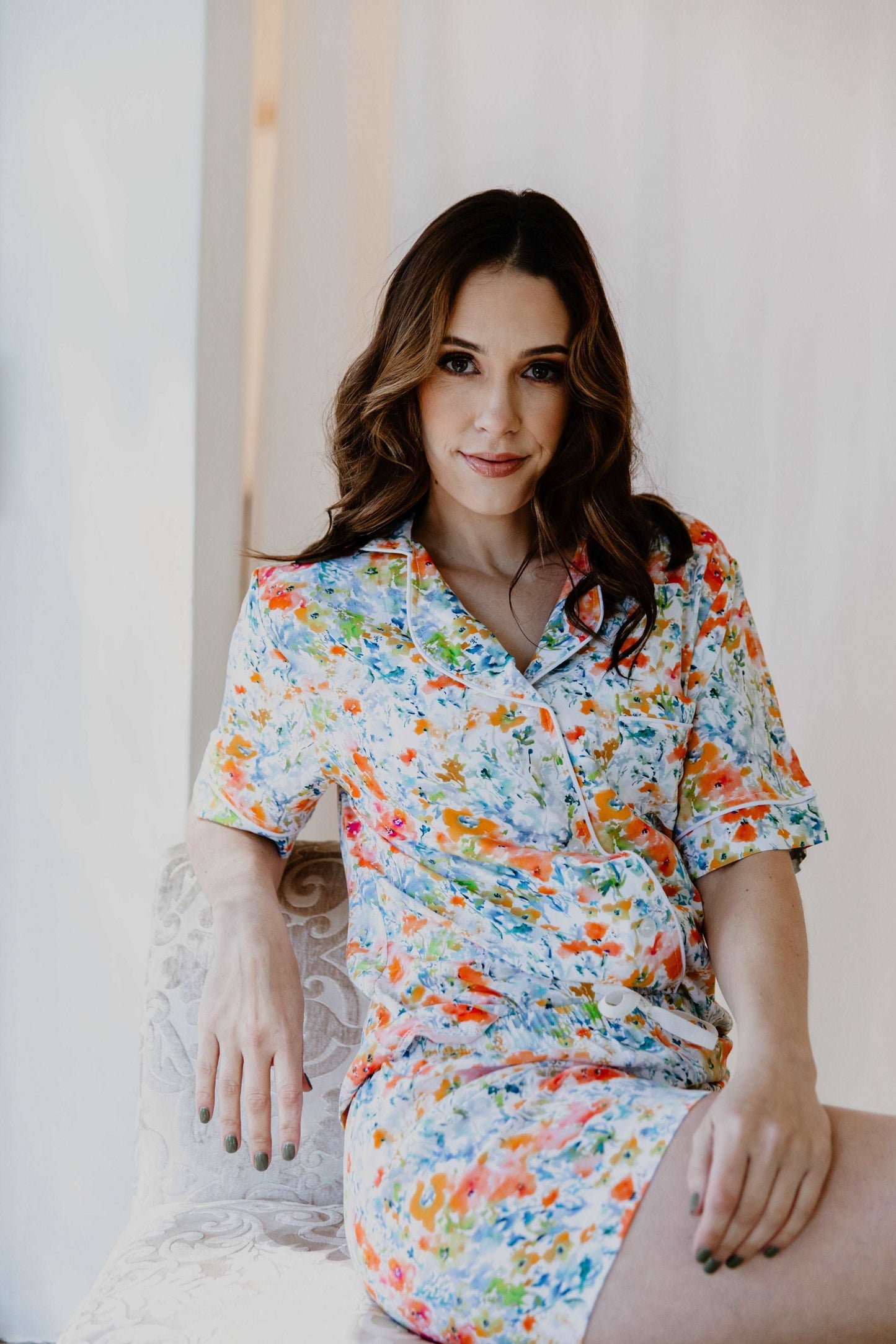 custom floral pajamas for bridesmaids