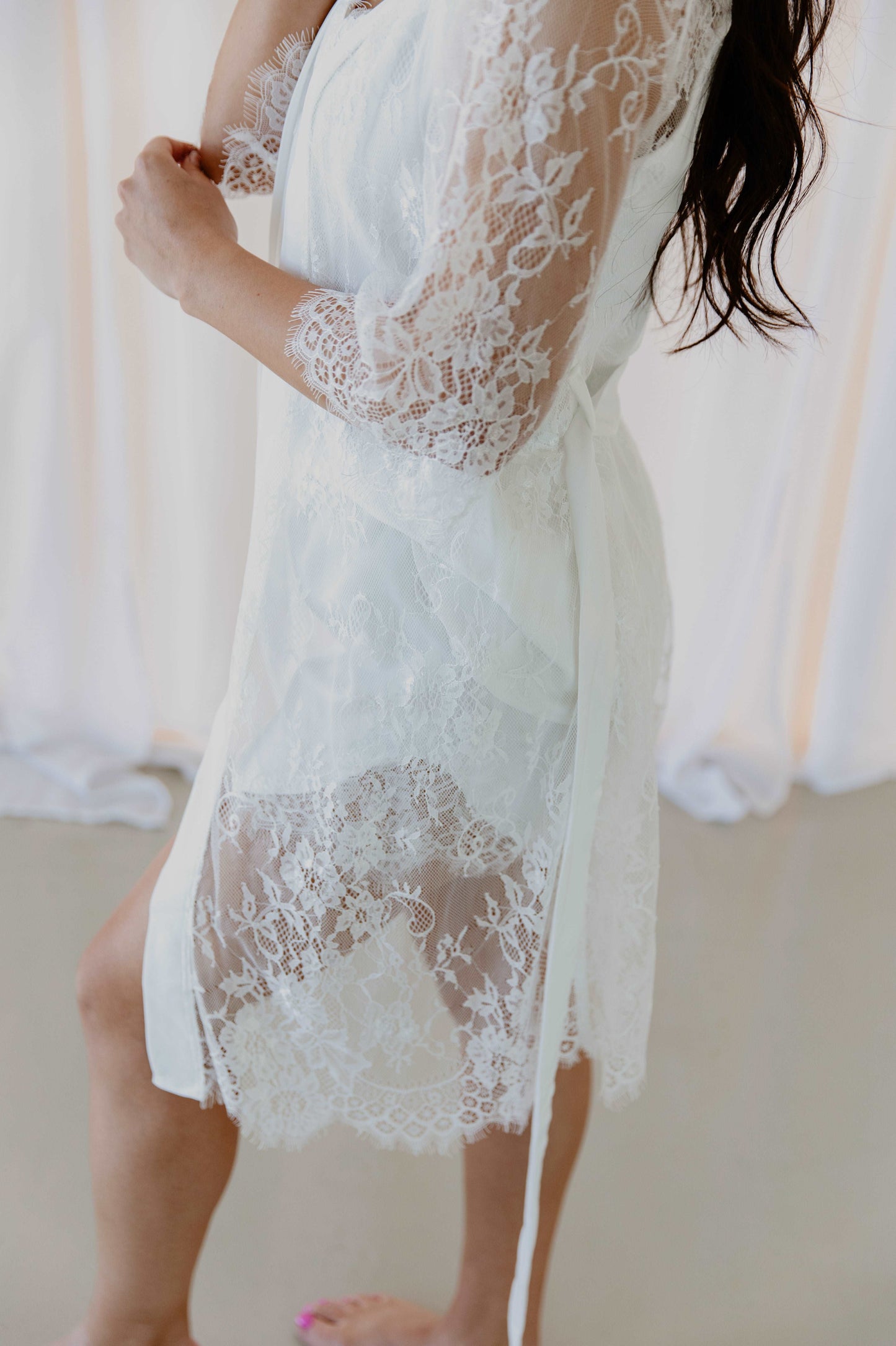 chantilly-lace-luxury-robe with chantilly lace pajamas