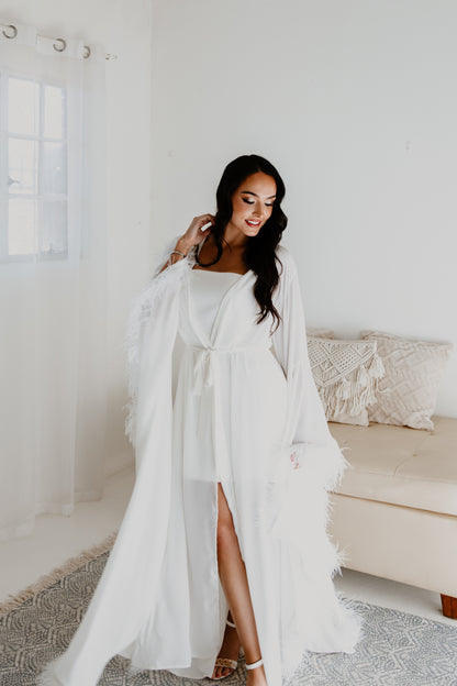 Cyra Feather Robe
